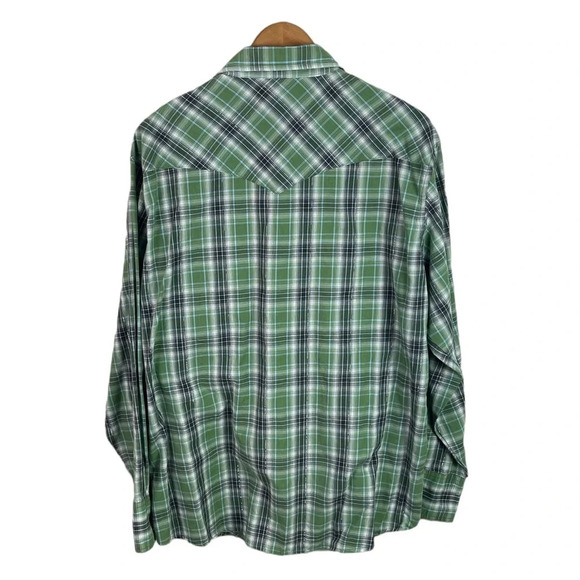 BF1171 Mens Wrangler Western Style Pearl Button Snap Cowboy Shirt XL - Picture 5 of 6